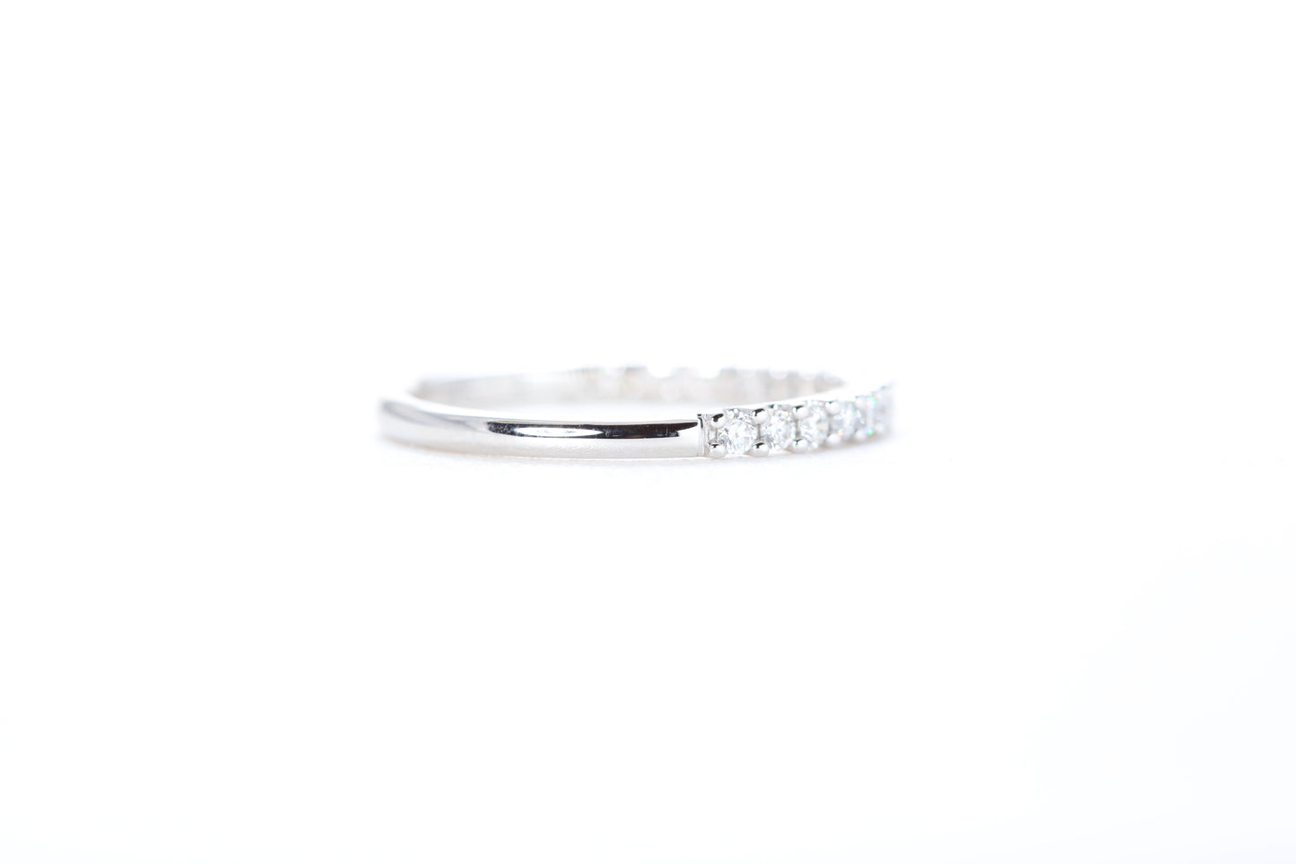 Micro Pavé 1/3 Carat Diamond Ring in 18K White Gold