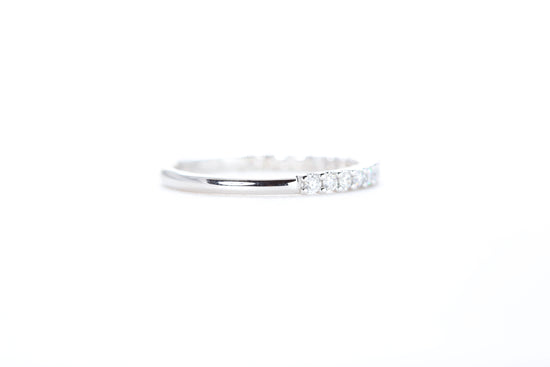Micro Pavé 1/3 Carat Diamond Ring in 18K White Gold