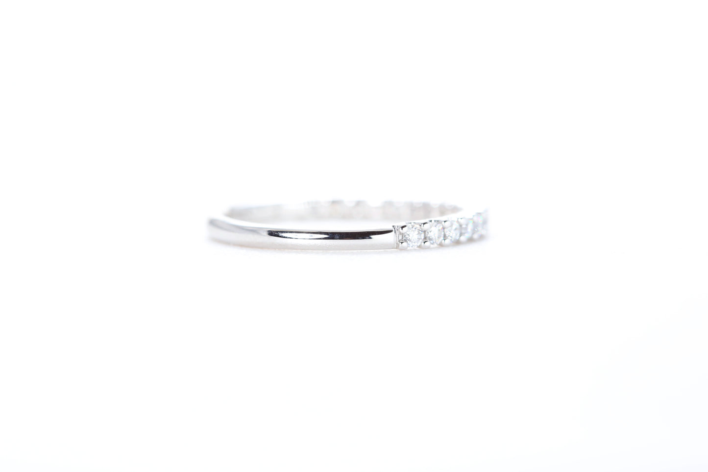 Micro Pavé 1/3 Carat Diamond Ring in 18K White Gold