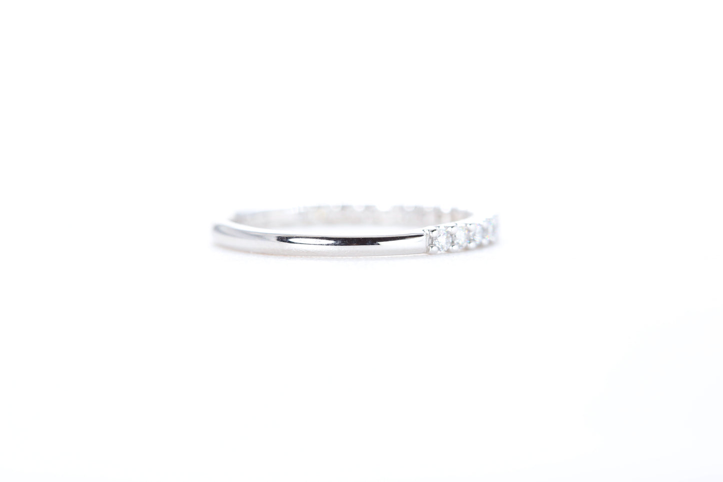 Micro Pavé 1/3 Carat Diamond Ring in 18K White Gold