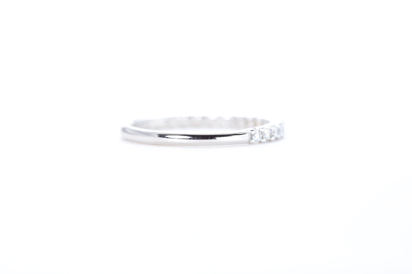Micro Pavé 1/3 Carat Diamond Ring in 18K White Gold