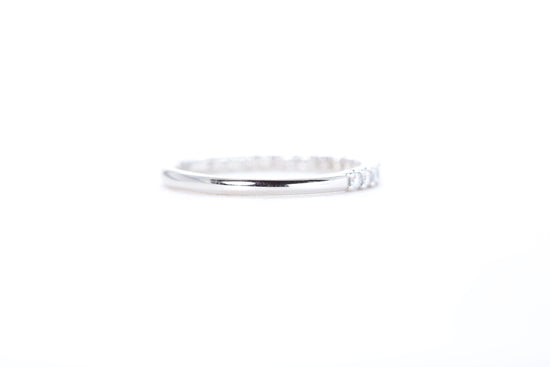 Micro Pavé 1/3 Carat Diamond Ring in 18K White Gold