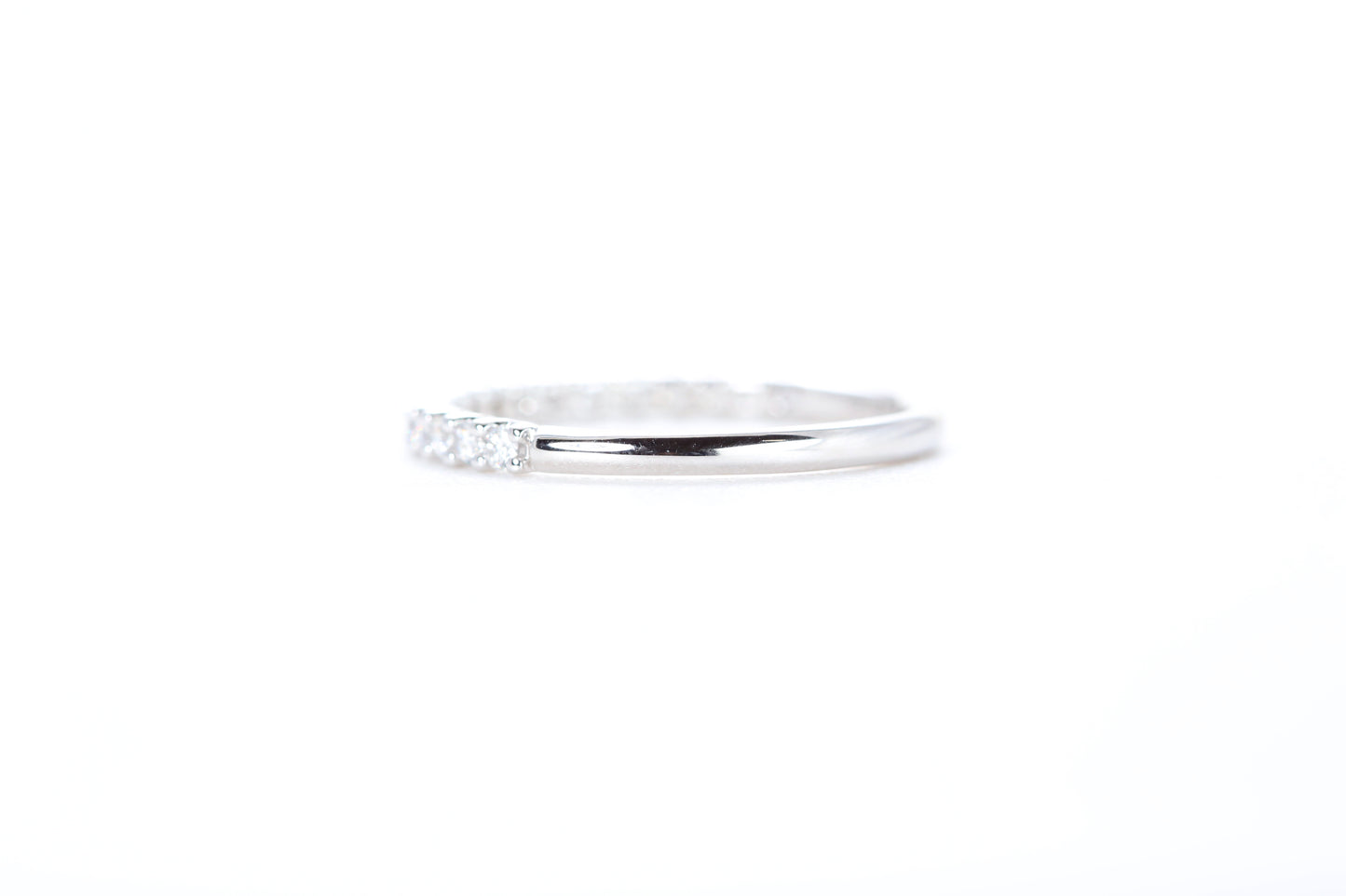 Micro Pavé 1/3 Carat Diamond Ring in 18K White Gold