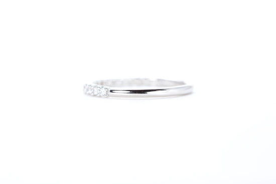 Micro Pavé 1/3 Carat Diamond Ring in 18K White Gold