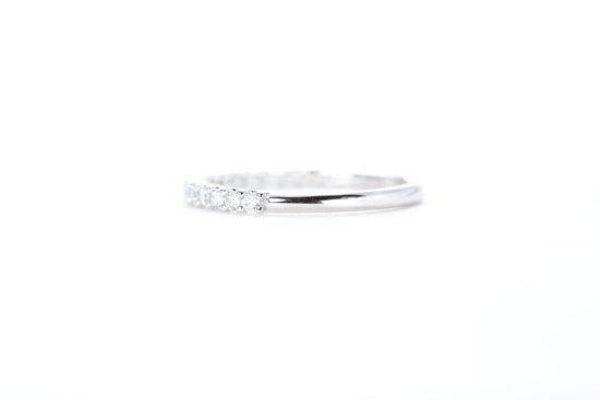 Micro Pavé 1/3 Carat Diamond Ring in 18K White Gold