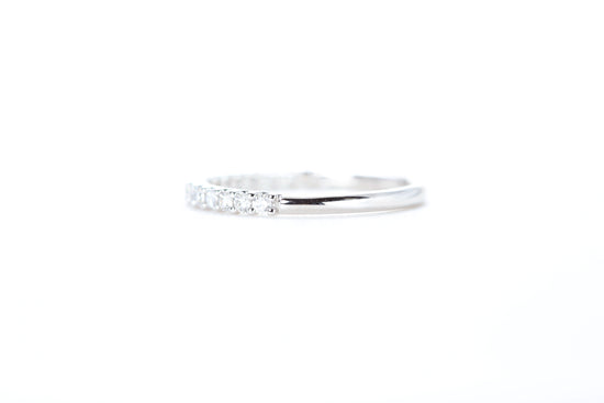 Micro Pavé 1/3 Carat Diamond Ring in 18K White Gold