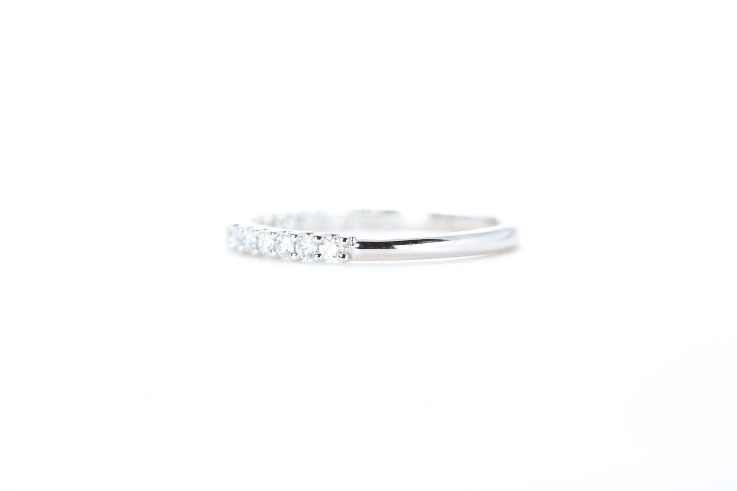 Micro Pavé 1/3 Carat Diamond Ring in 18K White Gold
