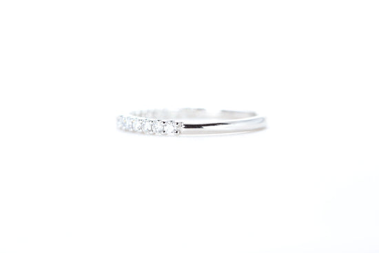 Micro Pavé 1/3 Carat Diamond Ring in 18K White Gold