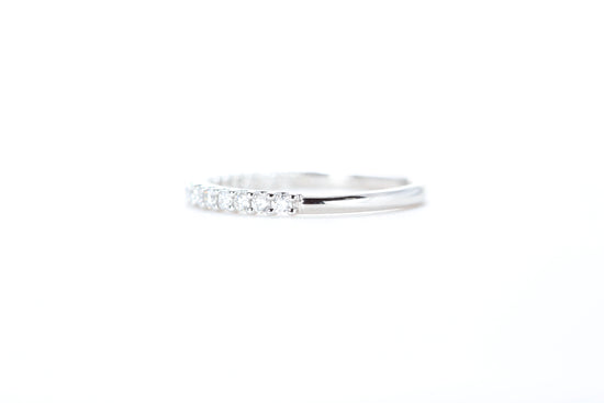 Micro Pavé 1/3 Carat Diamond Ring in 18K White Gold