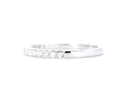 Micro Pavé Diamond Ring 1/3 Carat in White Gold