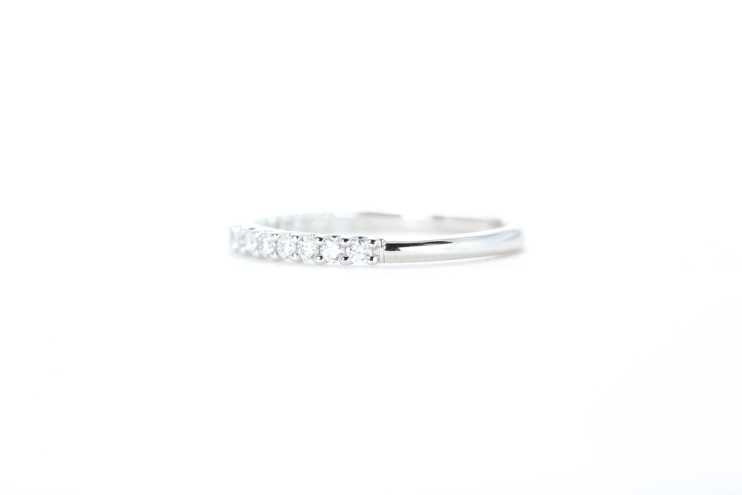 Micro Pavé 1/3 Carat Diamond Ring in 18K White Gold