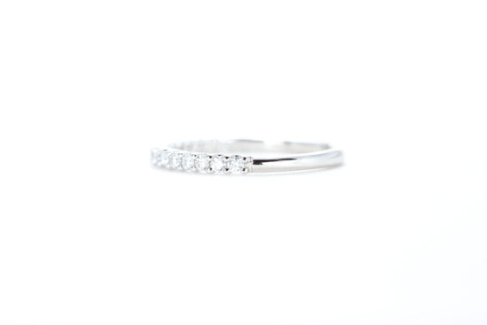 Micro Pavé 1/3 Carat Diamond Ring in 18K White Gold