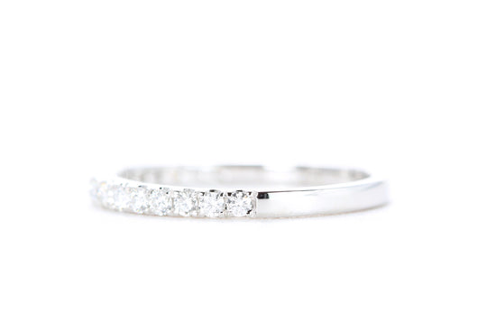 Micro Pavé Diamond Ring 1/3 Carat in White Gold