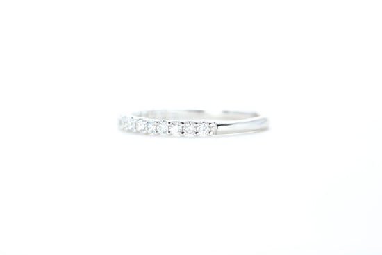 Micro Pavé 1/3 Carat Diamond Ring in 18K White Gold