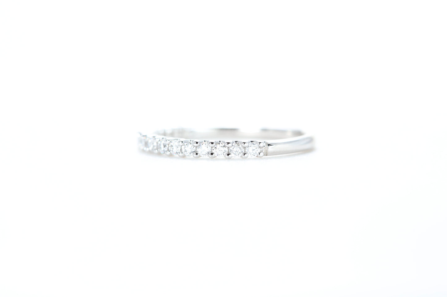 Micro Pavé 1/3 Carat Diamond Ring in 18K White Gold