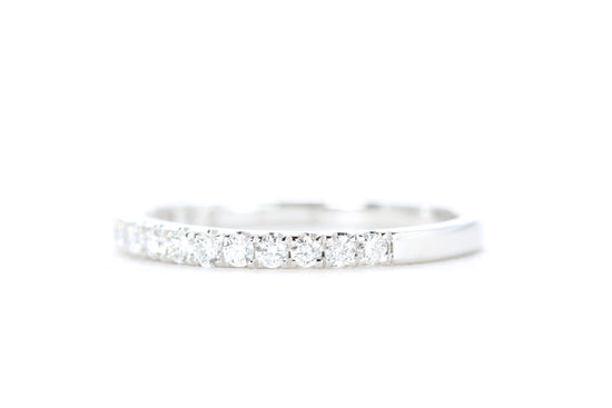 Micro Pavé Diamond Ring 1/3 Carat in White Gold