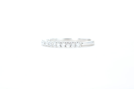 Micro Pavé 1/3 Carat Diamond Ring in 18K White Gold