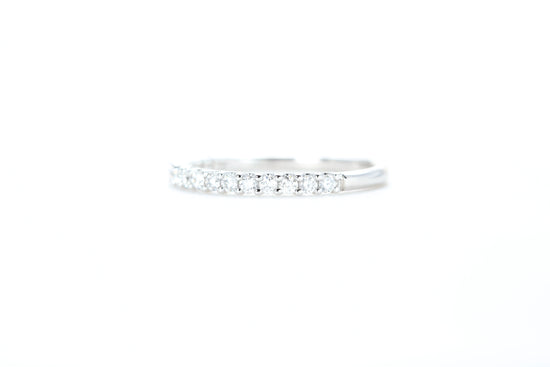 Micro Pavé 1/3 Carat Diamond Ring in 18K White Gold