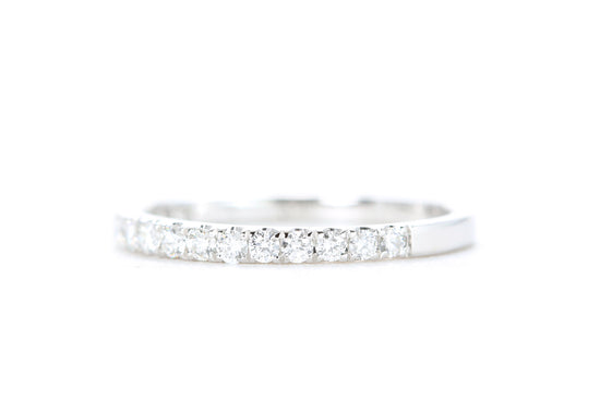 Micro Pavé Diamond Ring 1/3 Carat in White Gold