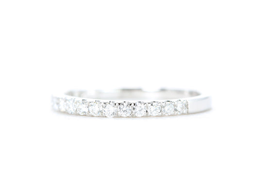 Micro Pavé Diamond Ring 1/3 Carat in White Gold