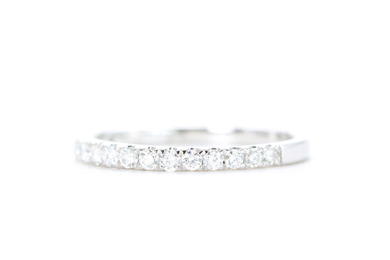 Micro Pavé Diamond Ring 1/3 Carat in White Gold