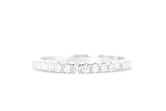 Micro Pavé Diamond Ring 1/3 Carat in White Gold