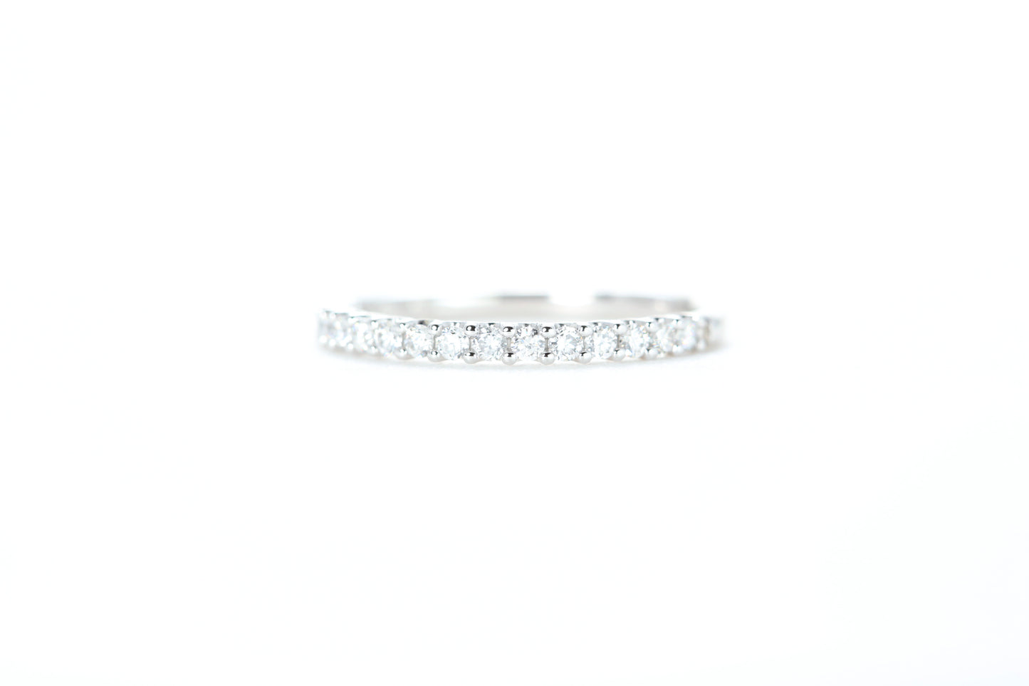 Micro Pavé 1/3 Carat Diamond Ring in 18K White Gold