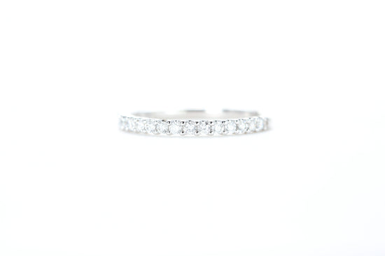 Micro Pavé 1/3 Carat Diamond Ring in 18K White Gold