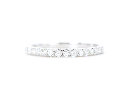 Micro Pavé Diamond Ring 1/3 Carat in White Gold