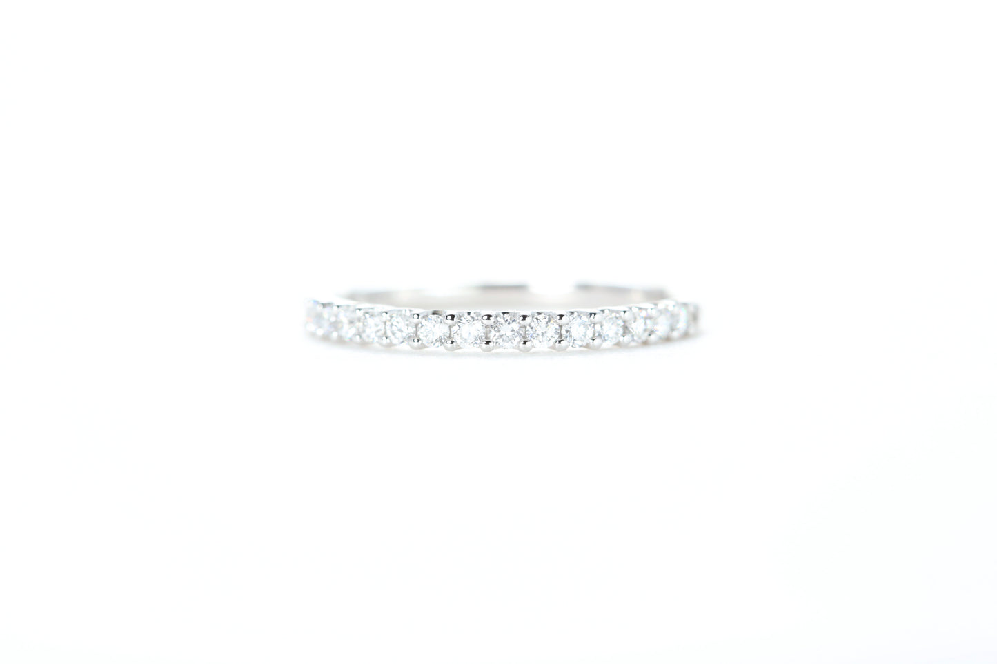 Micro Pavé 1/3 Carat Diamond Ring in 18K White Gold