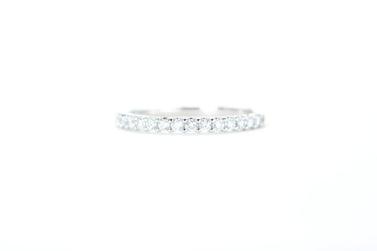 Micro Pavé 1/3 Carat Diamond Ring in 18K White Gold