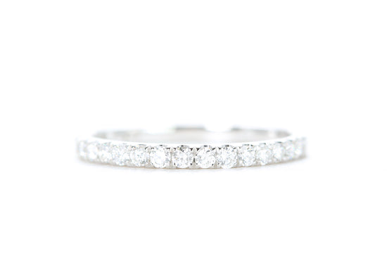 Micro Pavé Diamond Ring 1/3 Carat in White Gold