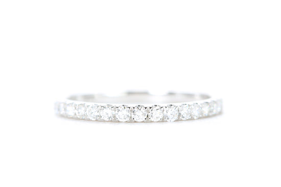 Micro Pavé Diamond Ring 1/3 Carat in White Gold