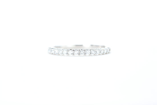 Micro Pavé 1/3 Carat Diamond Ring in 18K White Gold