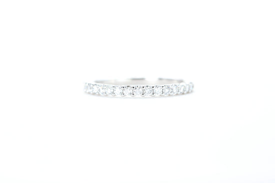 Micro Pavé 1/3 Carat Diamond Ring in 18K White Gold