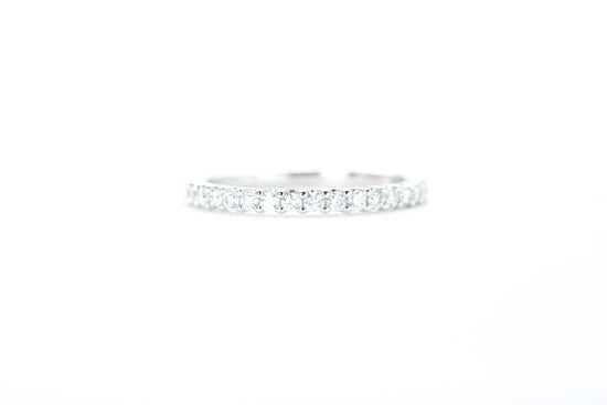Micro Pavé 1/3 Carat Diamond Ring in 18K White Gold