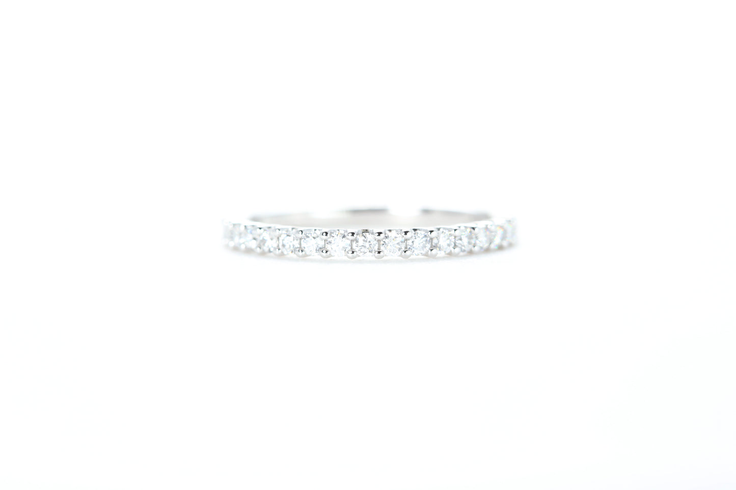 Micro Pavé 1/3 Carat Diamond Ring in 18K White Gold