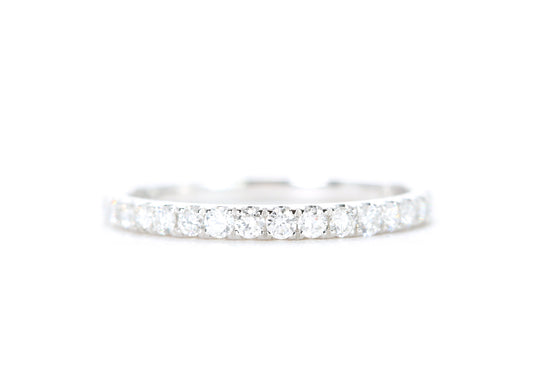 Micro Pavé Diamond Ring 1/3 Carat in White Gold