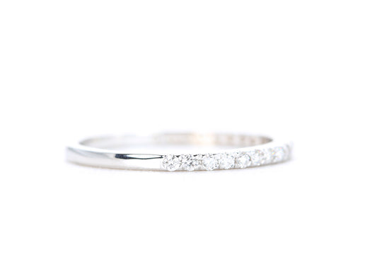 Micro Pavé Diamond Ring 1/4 Carat in White Gold