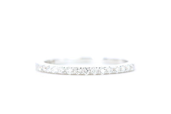 Micro Pavé Diamond Ring 1/4 Carat in White Gold