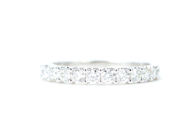 Micro Pavé 3/4 Carat Diamond Ring in 14K White Gold