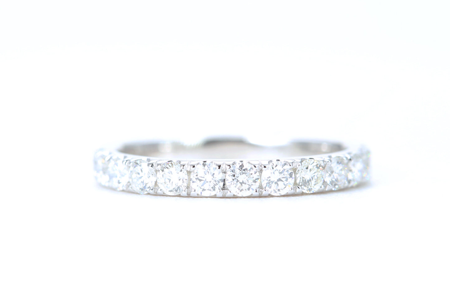 Micro Pavé 3/4 Carat Diamond Ring in 14K White Gold