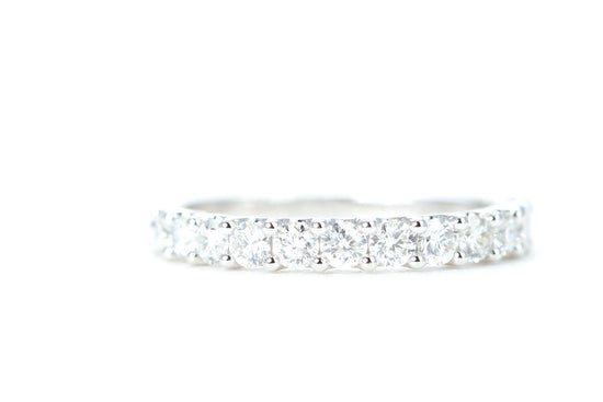 Micro Pavé 3/4 Carat Diamond Ring in 14K White Gold