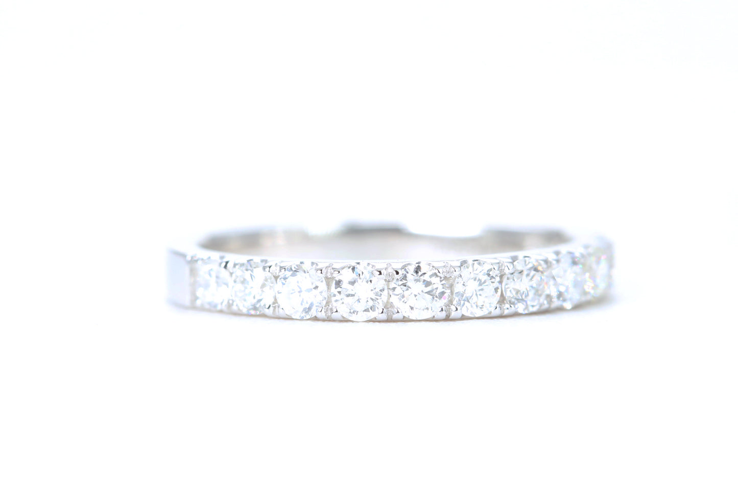 Micro Pavé 3/4 Carat Diamond Ring in 14K White Gold