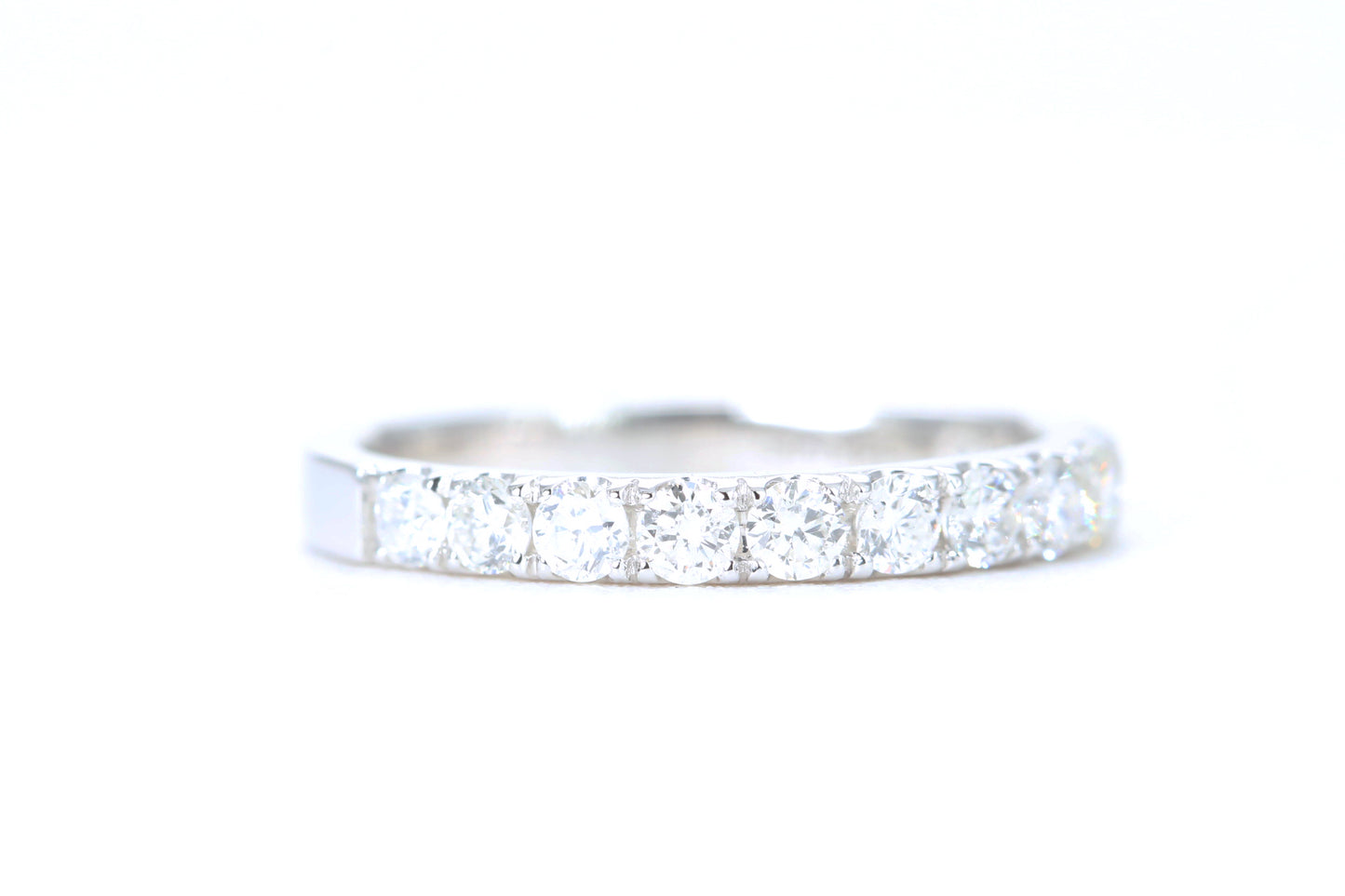 Micro Pavé 3/4 Carat Diamond Ring in 14K White Gold