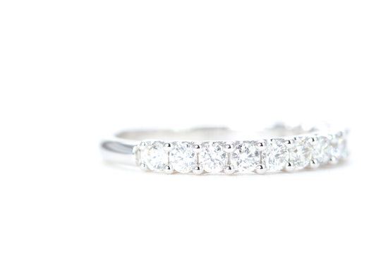 Load image into Gallery viewer, Micro Pavé 3/4 Carat Diamond Ring in 14K White Gold
