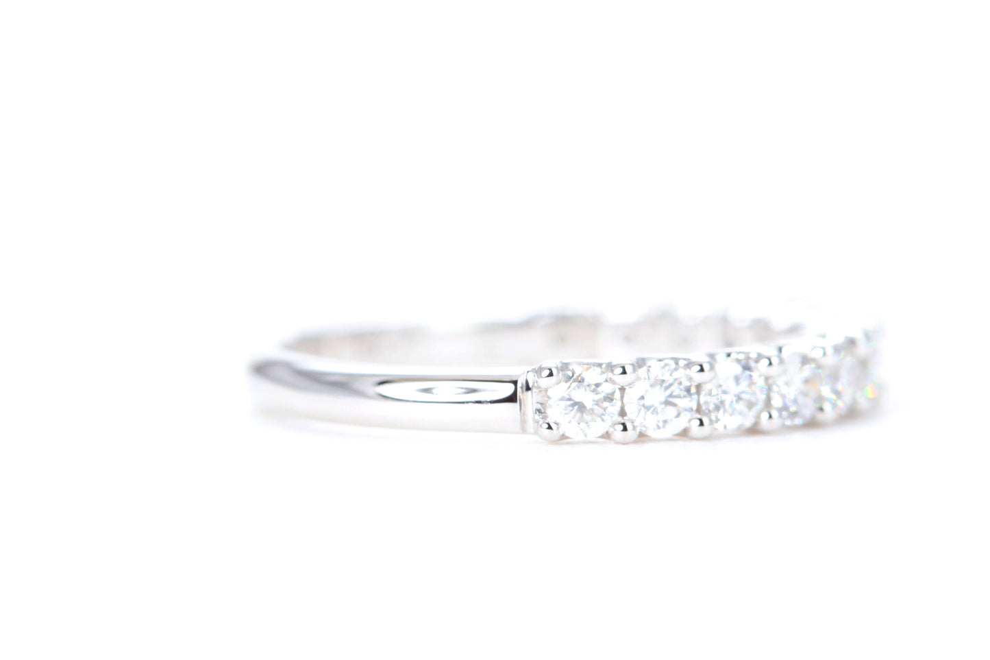 Micro Pavé 3/4 Carat Diamond Ring in 14K White Gold