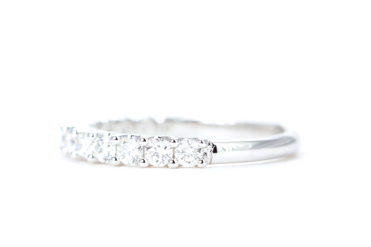 Micro Pavé 3/4 Carat Diamond Ring in 14K White Gold