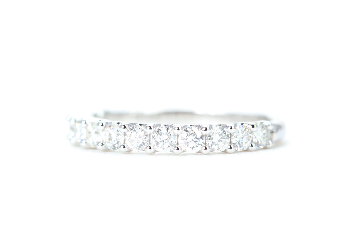 Micro Pavé 3/4 Carat Diamond Ring in 14K White Gold