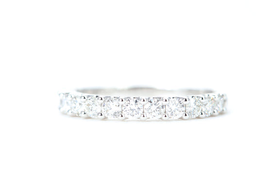 Micro Pavé 3/4 Carat Diamond Ring in 14K White Gold